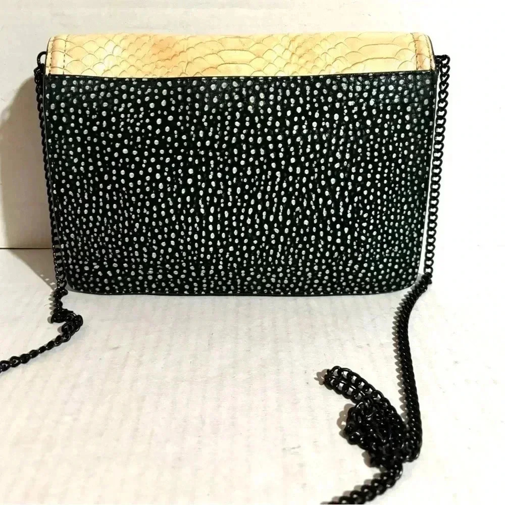 Loefffler Randall python embossed leather crossbo… - image 3